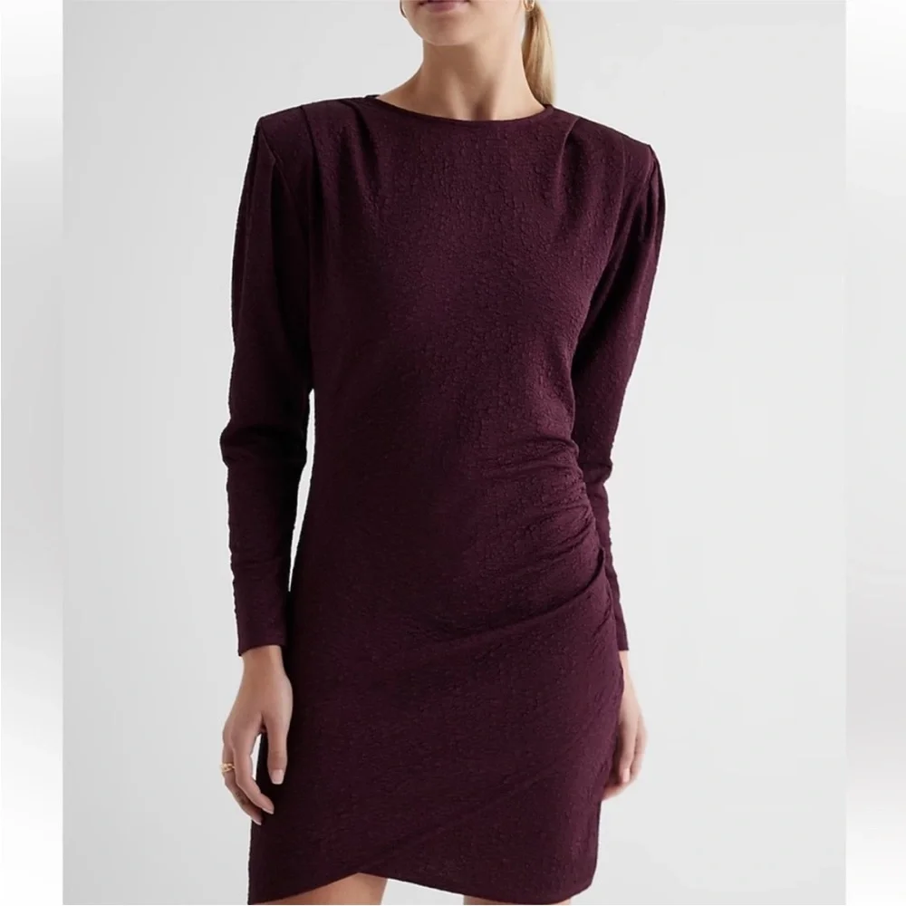 Express Asymmetrical Ruched Bodycon‎ Dress